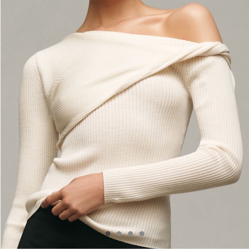 NWT • Reformation Lilou Regenerative Wool Sweater - Picture 5 of 9